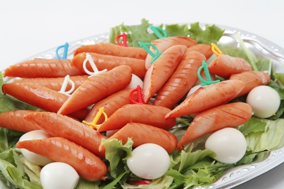 ウインナーとうずら玉子のピンチョス画像